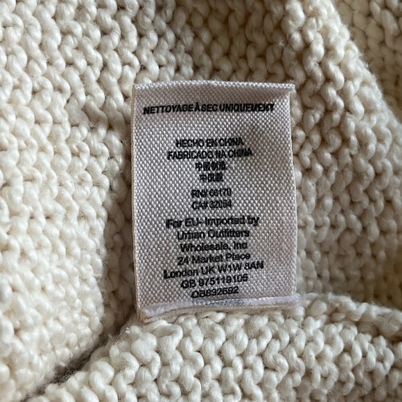 Free People Cream and Brown Turtleneck Sweater Dress - Picture 8 of 9